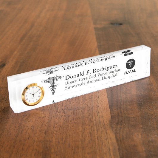 Veterinärmedizin personalisiert namensplakette (Seite)
