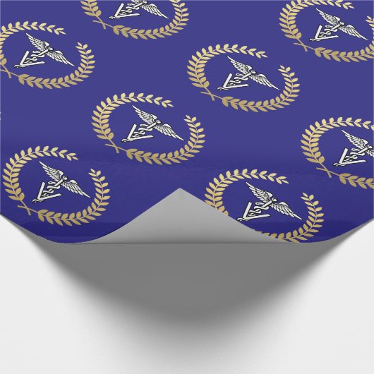 Veterinärmedizincaduceus-Symbol Geschenkpapier (Ecke)