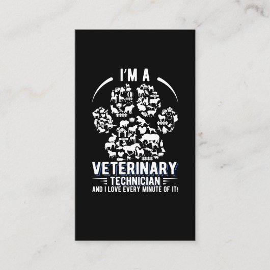 Veterinärmediziner Visitenkarte (Vorderseite)