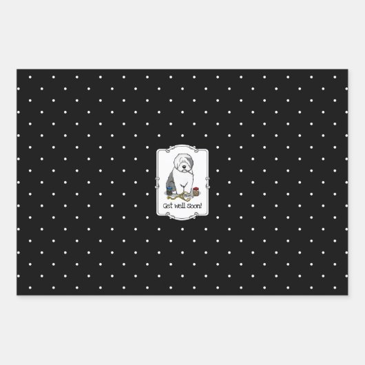 Veterinärmedizinisch Alte Englisch Schafhund Niedl Geschenkpapier Set (Vorderseite 2)