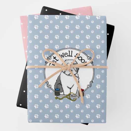 Veterinärmedizinisch Alte Englisch Schafhund Niedl Geschenkpapier Set (Beispiel)