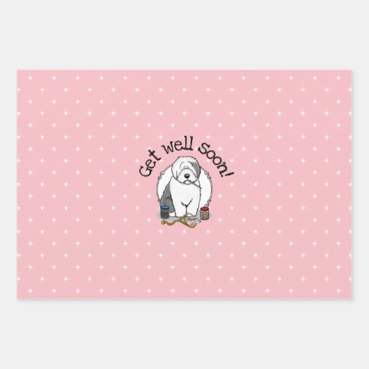 Veterinärmedizinisch Alte Englisch Schafhund Niedl Geschenkpapier Set (Vorderseite 3)