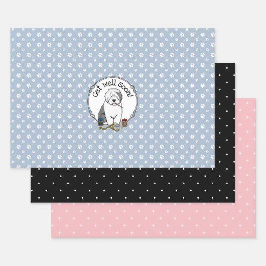 Veterinärmedizinisch Alte Englisch Schafhund Niedl Geschenkpapier Set (Set)