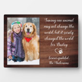 Veterinärmedizinisch danke Personalisiertes Tier-F Fotoplatte (Vorderseite)