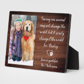 Veterinärmedizinisch danke Personalisiertes Tier-F Fotoplatte (Seite)