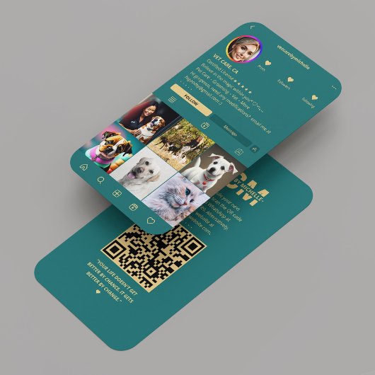 Veterinärmedizinische Betreuung - Instagramm Aquam Visitenkarte