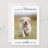 Veterinärmedizinische Bewertung Foto Dankeskarte (Vorderseite)