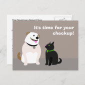 Veterinärmedizinische Checkup-Erinnerung Postkarte (Vorne/Hinten)