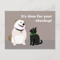 Veterinärmedizinische Checkup-Erinnerung Postkarte