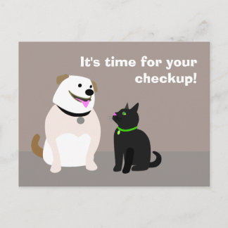 Veterinärmedizinische Checkup-Erinnerung Postkarte