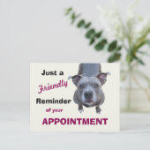 Veterinärmedizinische Erinnerung Pitbull Postkarte (Stehend Vorderseite)