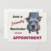 Veterinärmedizinische Erinnerung Pitbull Postkarte (Vorne/Hinten)