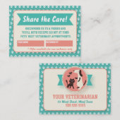 Veterinärmedizinische Referenzkarte - personalisie Empfehlungskarte (Vorne/Hinten)