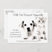 Veterinärmedizinische Sympathie-Karte Welpen und K Postkarte (Vorne/Hinten)