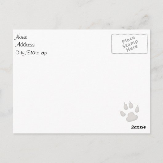 Veterinärmedizinische Sympathiekarte Postkarte (Rückseite)