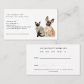 Veterinärmedizinische Visitenkarte und Erinnerung (Vorne/Hinten)