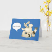 Veterinärmedizinischer Abschluss Glückwunsch Karte (Gelbe Blume)