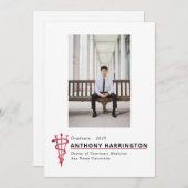 Veterinärmedizinischer Abschluss Schwarzer Roter A Ankündigung (Vorne/Hinten)