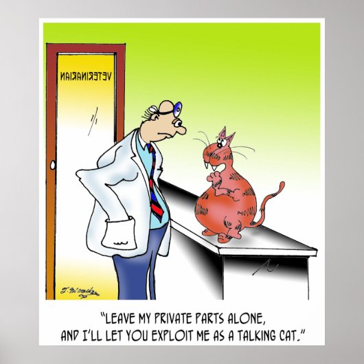 Veterinärmedizinischer Cartoon 9480 Poster (Vorne)