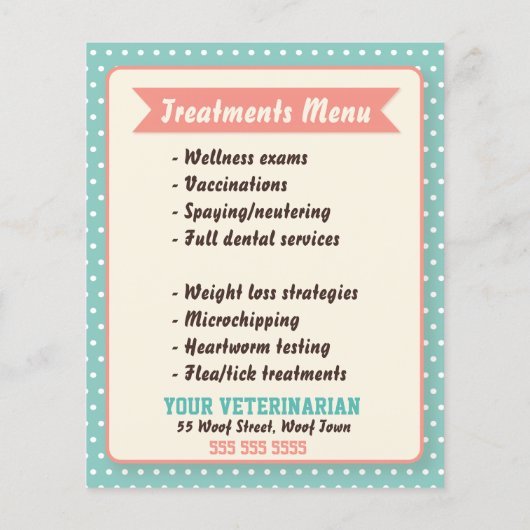 Veterinärmedizinischer Flyer (Hinten)