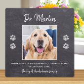 Veterinärmedizinisches Dankeschön Paw Prints Custo Fotoplatte