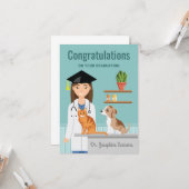 Veterinärschule gratuliert zum Abschluss Karte (Vorderseite/Rückseite Beispiel)