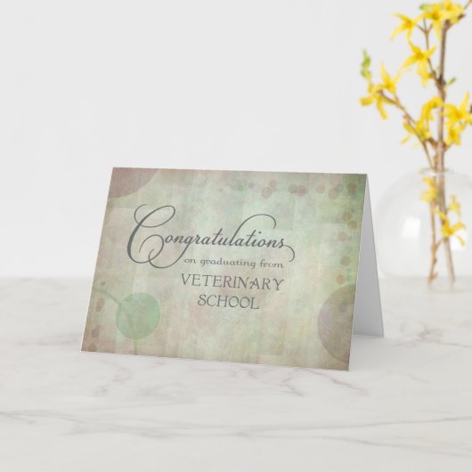 Veterinärschulgratulation Karte (Gelbe Blume)