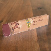 VETERINÄRSYMBOL FÜR ROTES UND GOLD CADUCEUS NAMENSPLAKETTE (Seite)