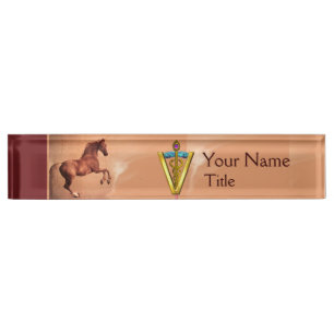 VETERINÄRSYMBOL FÜR ROTES UND GOLD CADUCEUS NAMENSPLAKETTE