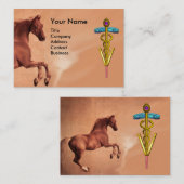 VETERINÄRSYMBOL FÜR ROTES UND GOLD CADUCEUS VISITENKARTE (Vorne/Hinten)