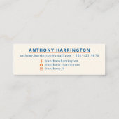 Veterinärsymbolabteilung Mini Visitenkarte (Rückseite)