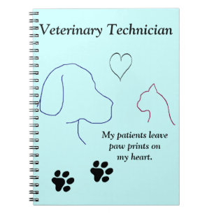 Veterinärtechniker - Tatze druckt auf meinem Notizblock