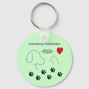 Veterinärtechniker - Tatzen-Drucke auf meinem Schlüsselanhänger