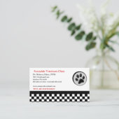 Veterinärtiertatzen-Logo-Schachbrett Visitenkarte (Stehend Vorderseite)