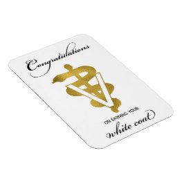 Veterinärweißes Coat Zeremonie Glückwunsch Magnet