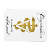 Veterinärweißes Coat Zeremonie Glückwunsch Magnet (Horizontal)