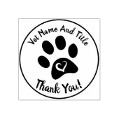 Veterinärwesen Danke Ihnen Briefmarke Rubber Gummistempel (Prägung)