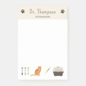 Veterinärwesen und Niedliche Orangenkatze Post-it Klebezettel (Vorderseite)