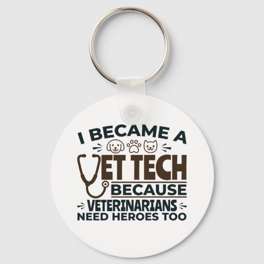 Veterinärwesen, weil Tierärzte auch Helden brauche Schlüsselanhänger (Vorderseite)