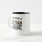 Veterinärwesen, weil Tierärzte auch Helden brauche Zweifarbige Tasse (Vorderseite Links)