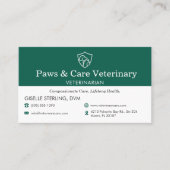 Veterinary Animal Doctor Appointment Reminder Terminkarte (Vorderseite)