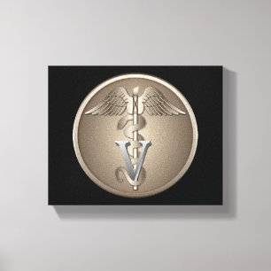 Veterinary Caduceus Leinwanddruck
