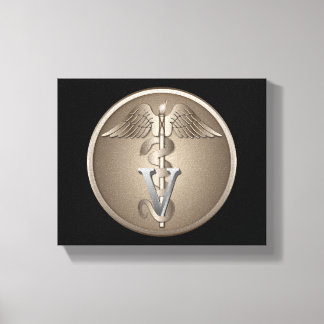Veterinary Caduceus Leinwanddruck