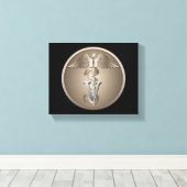 Veterinary Caduceus Leinwanddruck (Insitu (Holzboden))