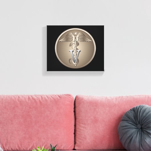 Veterinary Caduceus Leinwanddruck (Insitu (Wohnzimmer))