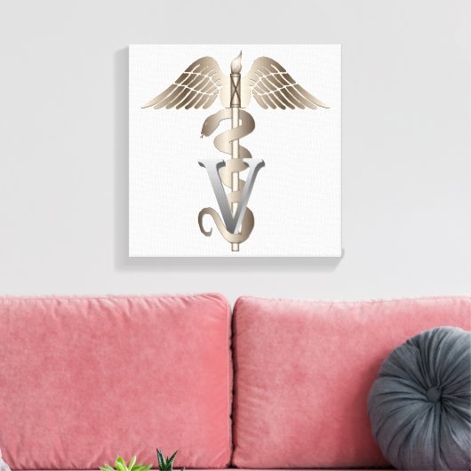 Veterinary Caduceus Leinwanddruck (Insitu (Wohnzimmer))