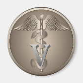 Veterinary Caduceus Magnet (Vorne)
