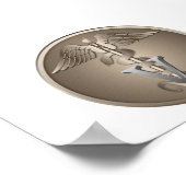 Veterinary Caduceus Poster (Ecke)