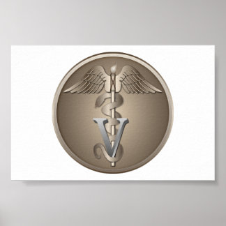 Veterinary Caduceus Poster