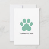 Veterinary Clinic Flat Note Card (3.5" × 5") Mitteilungskarte (Vorderseite)